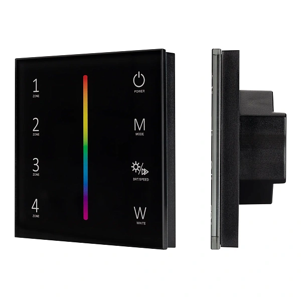 Arlight Панель Sens SMART-P30-RGBW Black (230V, 4 зоны, 2.4G) (Arlight, IP20 Пластик, 5 лет)