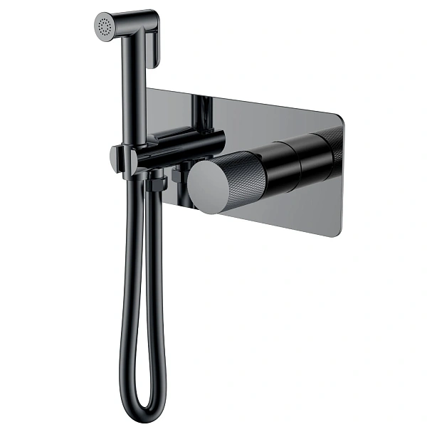 Boheme Смеситель гигиенический STICK Shine Gun Metal c ручкой TOUCH