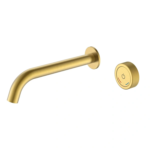 Boheme Смеситель автоматический для раковины из стены на 2 отв. TECH Matt Gold