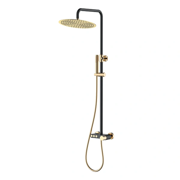 Boheme Стойка для душа STICK BLACK DIAMOND Gold