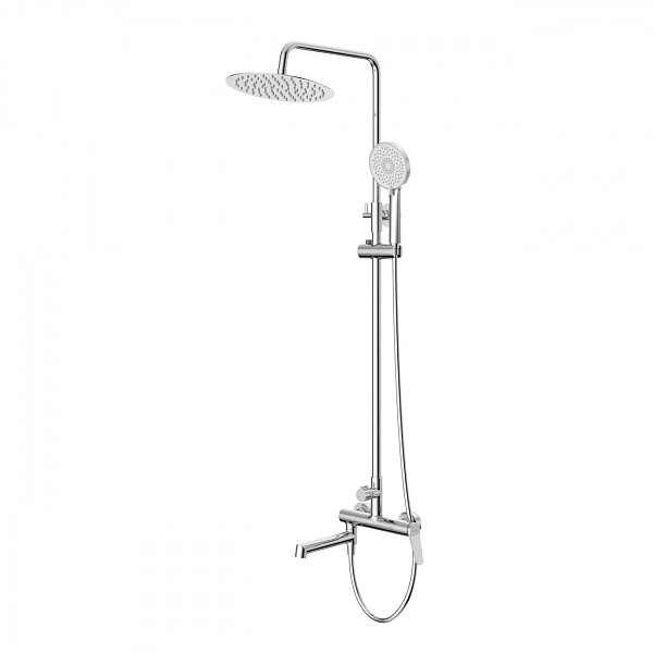 UNIQUE Душевая стойка со смесителем и изливом, хром UNIQUE-VSCM-CRM BelBagno