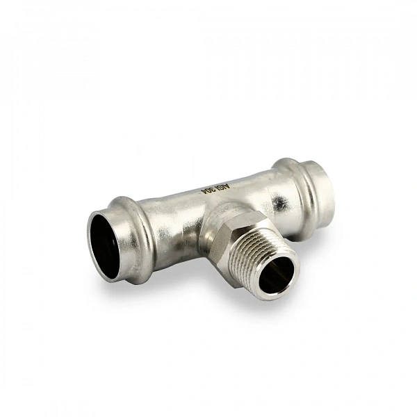 Тройник пресс-Н 22 х 1/2" х 22, нержавеющая сталь Uni-Fitt