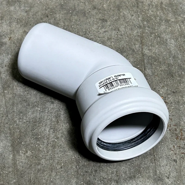 Отвод, Ostendorf, SKB, 50/45° PP-MD (полипропилен) БЕЛАЯ