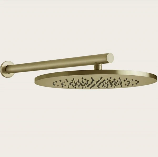 GESSI 316 Верхний душ Ø355 мм., с настенным держателем 450 мм., цвет Brushed Brass PVD