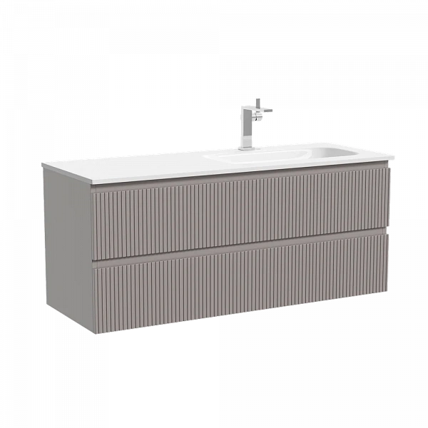 Тумба подвесная SANCOS Snob R правая 1195х445х500, c двумя ящиками оснащенными доводчиками, Doha Sof