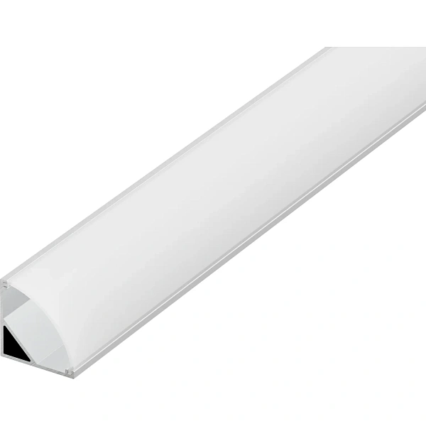 Donel, Угловой алюминиевый профиль, 15,8х15,8х2000мм. В комплекте матовый экран, 4 торцевые заглушки