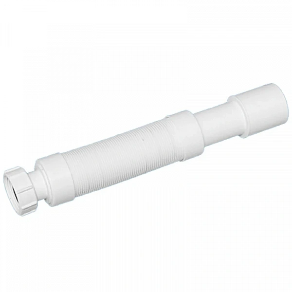 Труба гофрированная L=250-450 мм, 40 мм, вход 1 1/4", выход 40/50 мм