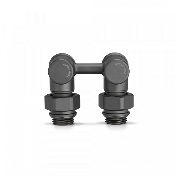 Узел нижнего подключения Varmega, 1/2" х 3/4"EK VMDV20-200415, угловой черный