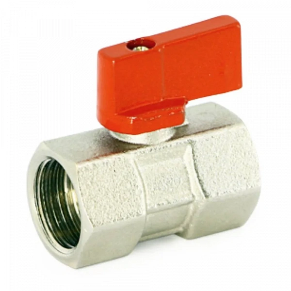 Кран шаровой мини ВВ 1/2" флажок красный металл Uni-Fitt