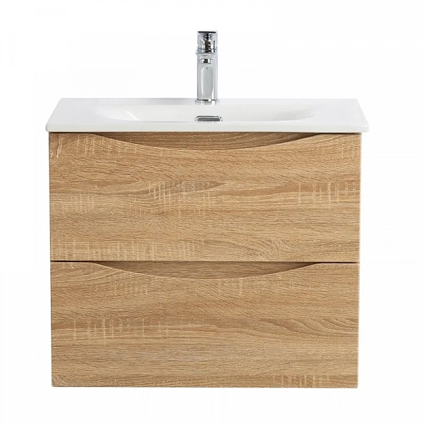 MARINO-CER-MINI База под раковину подвесная с двумя выкатными ящиками, Rovere Bianco, 596x390x500, M