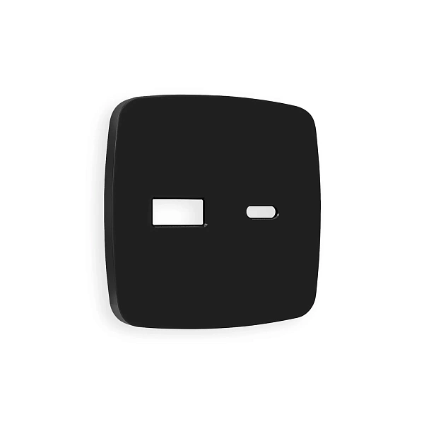 Лицевая панель OMEGA (Черный матовый) для розетки 2USB тип A+C QUANT OP8110