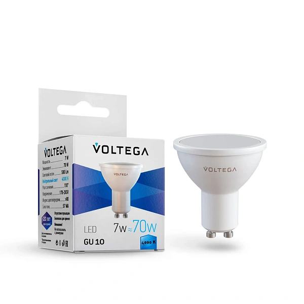 Voltega Светодиодная лампа Simple MR16 7W 4000K 110° GU10 (7057)