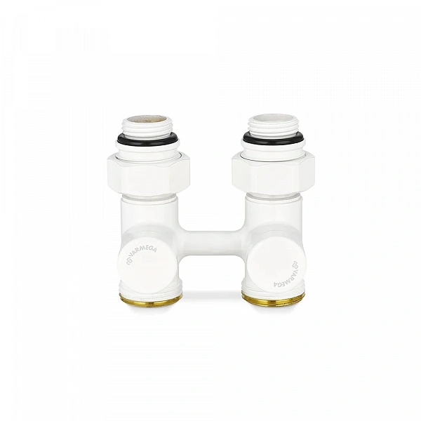Узел нижнего подключения Varmega, 1/2"х3/4"EK, прямой, белый