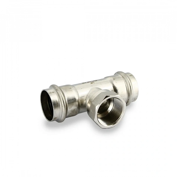 Тройник пресс-В 42 х 1 1/4" х 42, нержавеющая сталь Uni-Fitt