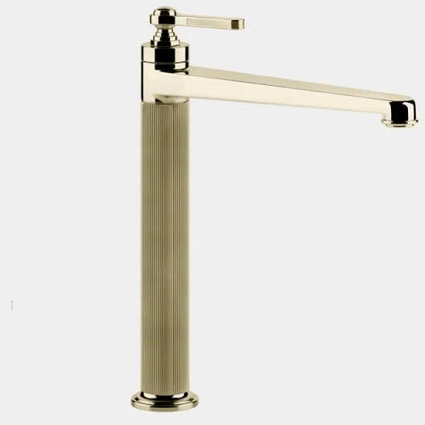 Gessi Venti20смеситель для раковины высокий, донный клапан, соединительные шланги, цвет Brass PVD