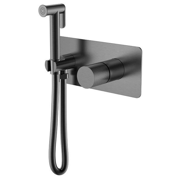 Boheme Смеситель гигиенический STICK Gun Metal c ручкой TOUCH
