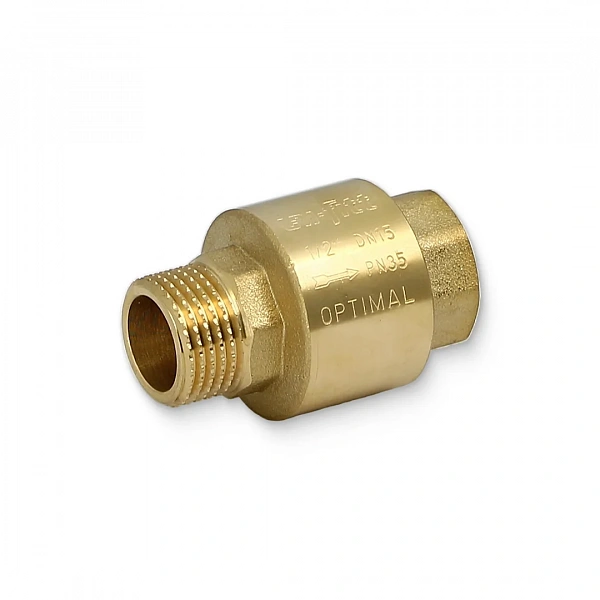 Клапан обратный НВ 1/2" OPTIMAL пружинный с металлическим затвором Uni-Fitt