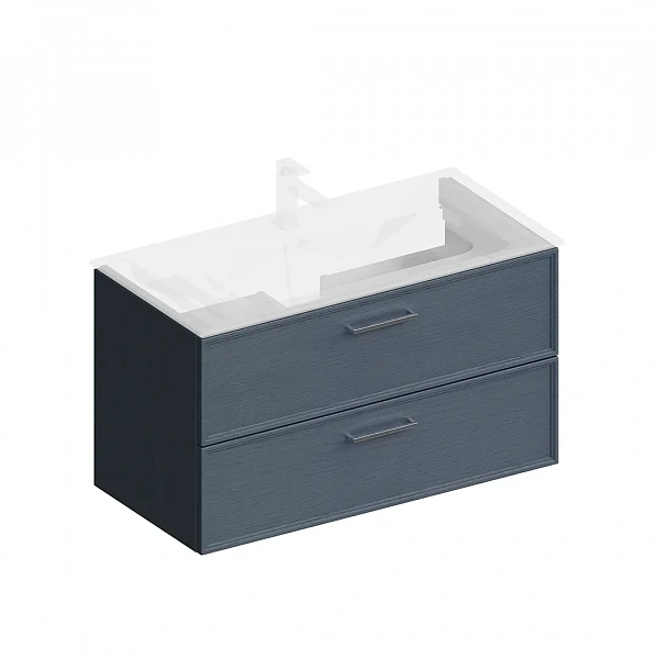 Kerama Marazzi PIA.CL.95/BLU.M Тумба PIANO Classic подвесная 95 см, 2 ящика, ясень синий матовый