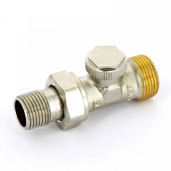 Вентиль обратный НН 1/2" х 3/4"EK, никелированный с разъёмным соединением THERMO Uni-Fitt