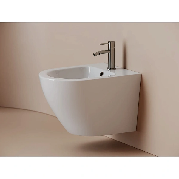 Биде подвесное Ceramicanova Alba с крепежом для скрытого монтажа белый арт CN11006