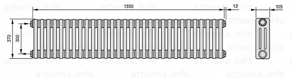 Радиатор Arbonia 3037/30 №12 RAL-9016