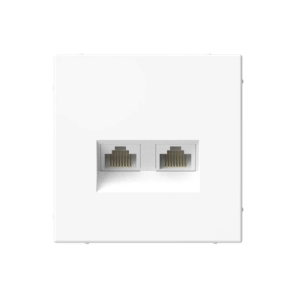 ARTGALLERY РОЗЕТКА двойная компьютерная RJ45+RJ45, кат. 5е, механизм, ЛОТОС