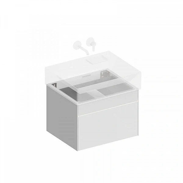 KERAMA MARAZZI LOG.60.2/WHT Тумба Logica/Лоджика подвесная 2 ящика 60 см, белоснежный