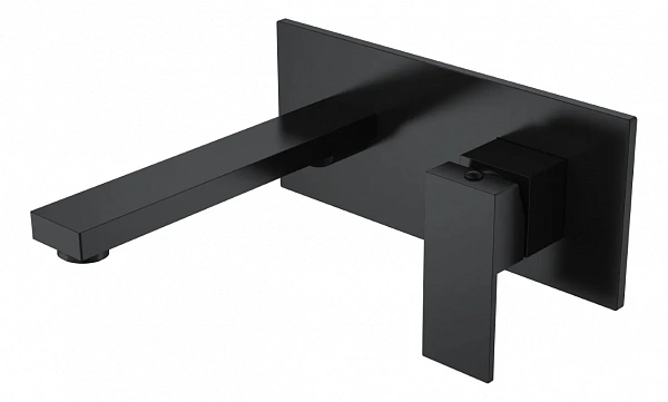 Boheme Смеситель для умывальника из стены QUBIC Black