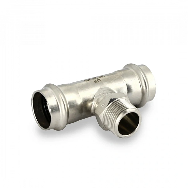 Тройник пресс-Н 28 х 3/4" х 28, нержавеющая сталь Uni-Fitt