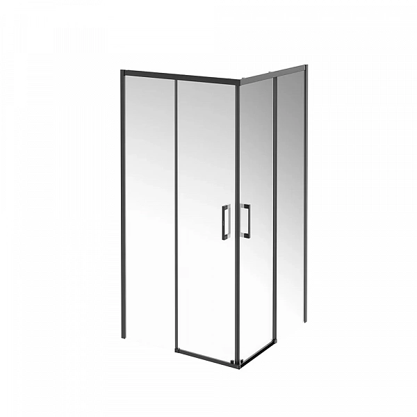 Kerama Marazzi VE.100.SSD.BLK.M Душевой уголок VETRO, раздвижной, квадратный, 100х100х195, матовый ч