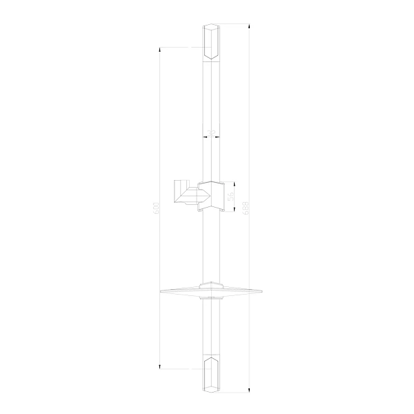 Стойка для душа Lemark LM8066C с мыльницей