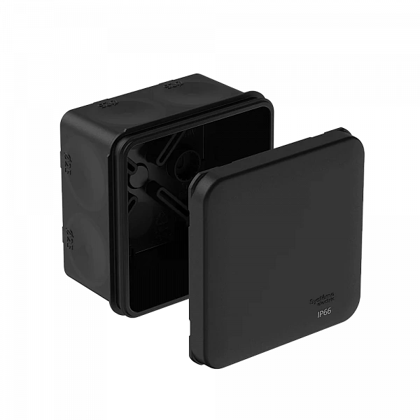 MultiBox Коробка распределительная с мембранными вводами IP66 70х70х42 Черная (со стикером) под