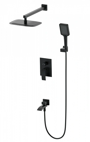 Душевая система встраиваемая WONZON & WOGHAND FIT, Черный матовый (WW-88939009A-MB), шт