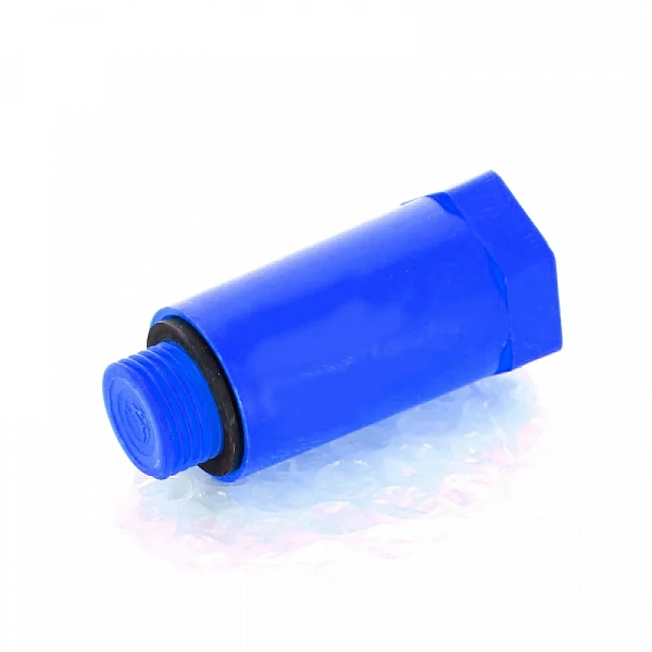 Заглушка монтажная Н 1/2" с прокладкой O-Ring, синяя Uni-Fitt