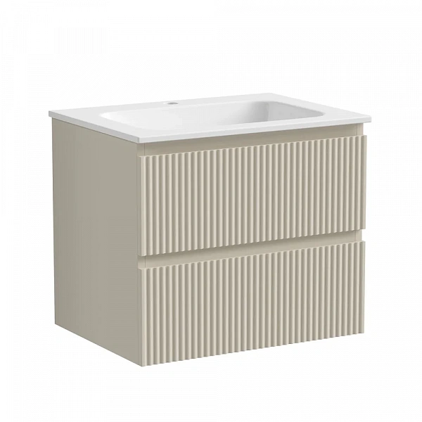 Тумба подвесная SANCOS Snob R 590х445х500, c двумя ящиками оснащенными доводчиками, Beige Soft , арт