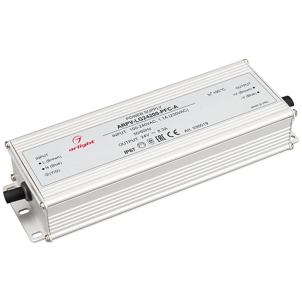Arlight Блок питания ARPV-LG24200-PFC-A (24V, 8.3A, 200W) (IP67 Металл, 5 лет)