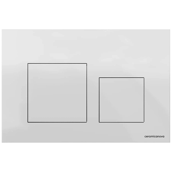 Кнопка смыва Balance, клавиши Square, цвет белый глянцевый, арт.CN12-002W