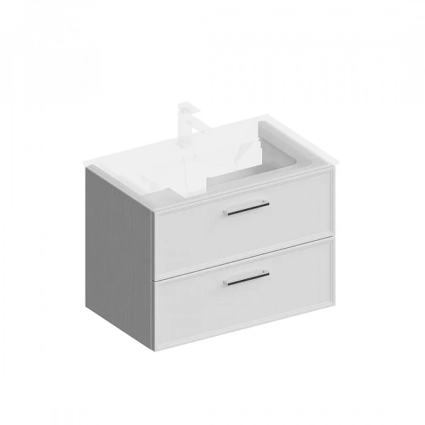 Kerama Marazzi PIA.CL.75/WHT.M Тумба PIANO Classic подвесная 75 см, 2 ящика, ясень белый матовый