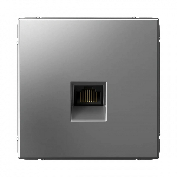 ARTGALLERY РОЗЕТКА компьютерная RJ45, кат. 6A, механизм, СТАЛЬ