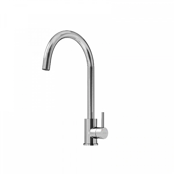 Смеситель для кухни из нержавеющей стали Sancos Stainless, с поворотным R изливом, арт SC12001SS