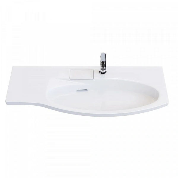 Kerama Marazzi RV.wb.100Rh Раковина RIVA мебельная правая с крепежом 100, белая глянцевая