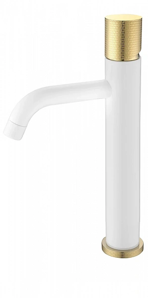 Boheme Смеситель STICK для умыв. выс. WHITE TOUCH GOLD_Комплект