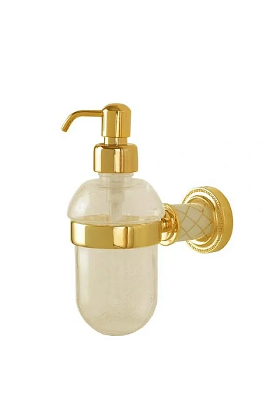 Boheme Настенный диспенсер MURANO GOLD (белое)_Комплект