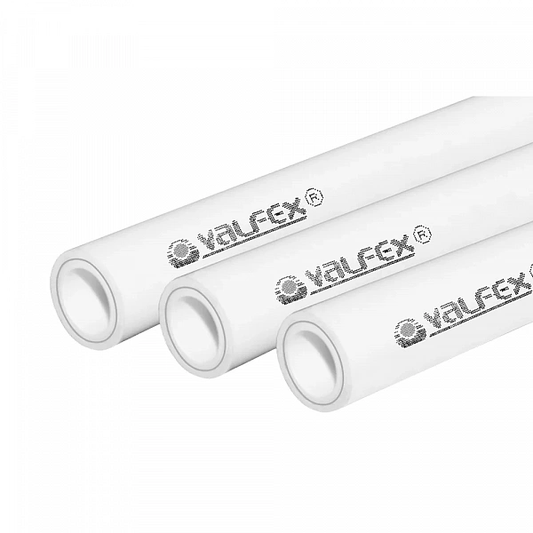 Труба армирован ALUMINIUM, SDR 6 PN25  ф32х5,4 мм (30) (Valfex), Штанга 2м БЕЛАЯ