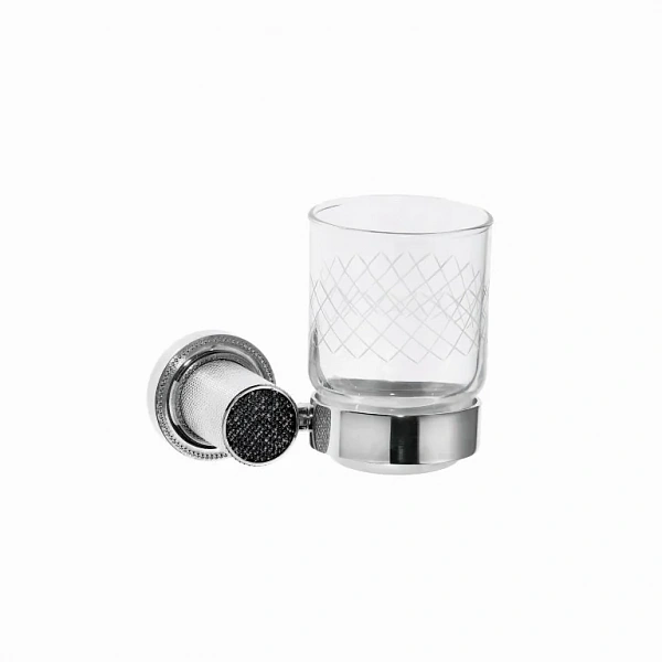 Boheme Стакан настенный ROYALE CRISTAL BLACK ХРОМ