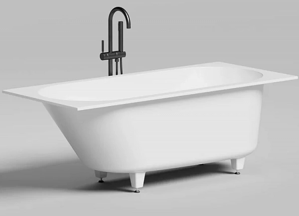 Salini S-Sense ORNELLA KIT Встраиваемая ванна 1700x800х600 овал, донный клап, слив-пер, глянц/белый
