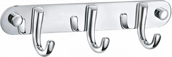 Вешалка с 3 крючками для ванной WONZON & WOGHAND, Хром (WW-9384-3), шт