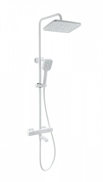 Душевая система с термостатом WONZON & WOGHAND STAY 2, Белый матовый (WW-B3016-T1-MW), шт