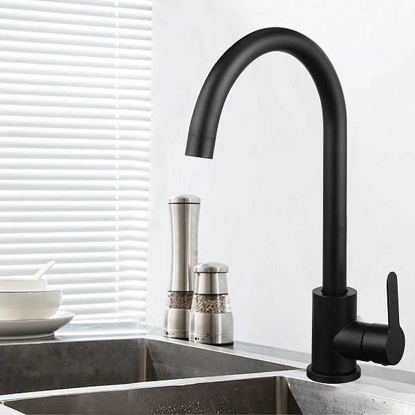 WESNAART Смеситель для кухни из нержавеющей стали EKO, EKO05-110Black, (10 шт. в 1 уп.)