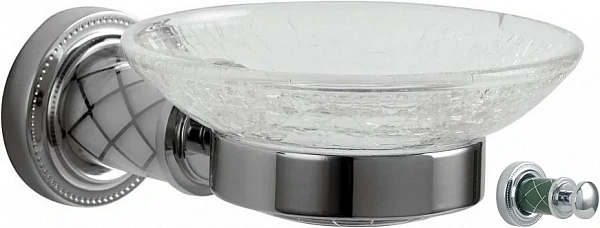 Boheme Мыльница MURANO CHROME (бирюзовое)_Комплект